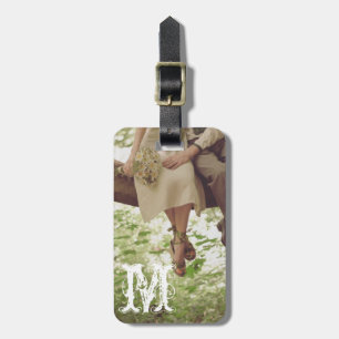 Étiquette À Bagage Tag vintage Romance Love Couple Monogram