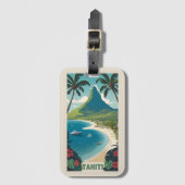 Étiquette À Bagage Tahiti (Devant Vertical)