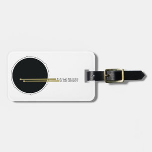 Étiquette À Bagage Tambour Bass Noir Blanc Amoureux de Musique Adress