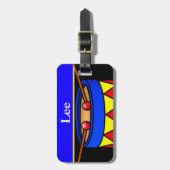 Étiquette À Bagage Tambours sur bagage Balise avec sangle en cuir (Devant Vertical)