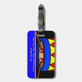 Étiquette À Bagage Tambours sur bagage Balise avec sangle en cuir (Dos Vertical)