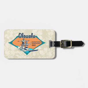 Étiquette À Bagage Tandem Surfing Hawaiian Surfboard Bagages Tags