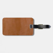 Étiquette À Bagage Tangérine solide (Dos horizontal)