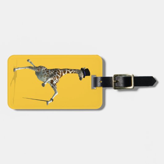 Étiquette À Bagage Tap Dancing Giraffe (Devant horizontal)