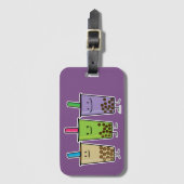 Étiquette À Bagage Tapioca Japa de taro de lait de boissons de vert (Devant Vertical)