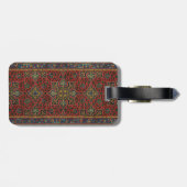 Étiquette À Bagage Tapis persan rouge bleu classique (Dos horizontal)