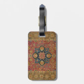 Étiquette À Bagage Tapis rouge or Kashan tapis Perse Asiatique (Dos Vertical)