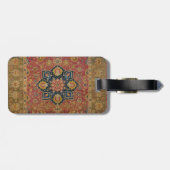 Étiquette À Bagage Tapis rouge or Kashan tapis Perse Asiatique (Dos horizontal)