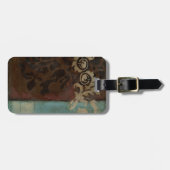 Étiquette À Bagage Tapisserie Abstraite Damask par Jennifer Goldberge (Devant horizontal)