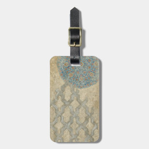Étiquette À Bagage Tapisserie d'argent décorative Arrangement floral