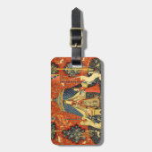 Étiquette À Bagage Tapisseries Unicorne Lady Legend Médiéval (Devant Vertical)