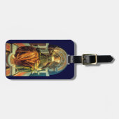 ÉTIQUETTE À BAGAGE TAROTS DE RENAISSANCE ANTIQUE 14 / TEMPÉRANCE (Devant horizontal)