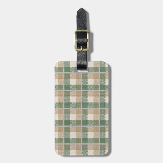 Étiquette À Bagage Tartan (Devant Vertical)