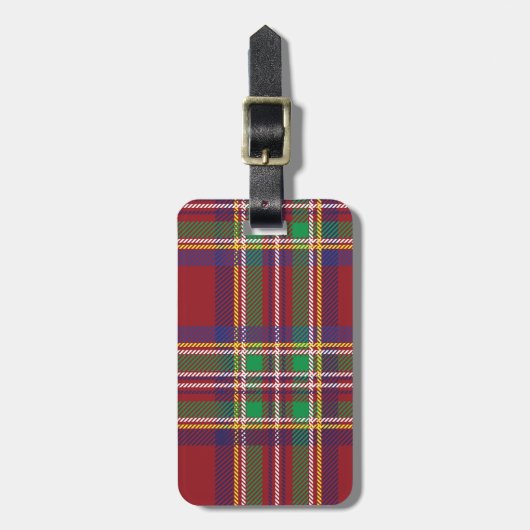 Étiquette À Bagage Tartan (Devant Vertical)