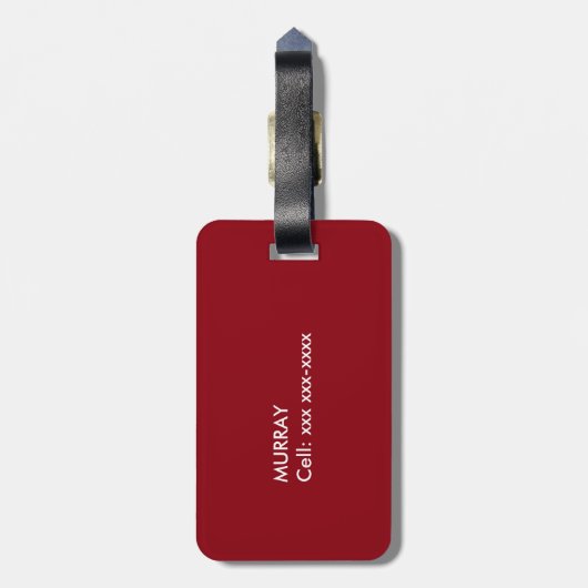 Étiquette À Bagage Tartan (Dos Vertical)