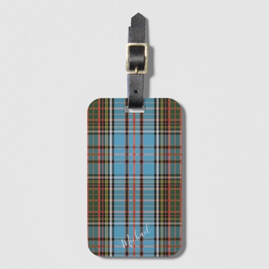Étiquette À Bagage Tartan classique d'Anderson (Devant Vertical)