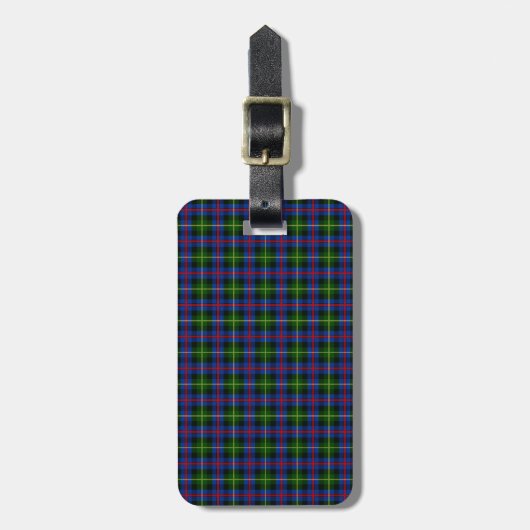Étiquette À Bagage Tartan de Farquharson de clan (Devant Vertical)