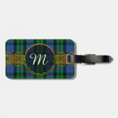 Étiquette À Bagage Tartan de Morrison de monogramme (Dos horizontal)