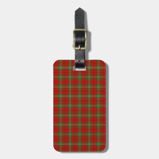 Étiquette À Bagage Tartan de Scott de clan (Devant Vertical)