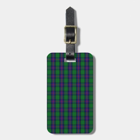 Étiquette À Bagage Tartan de Shaw de clan (Devant Vertical)