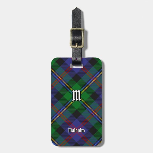 Étiquette À Bagage Tartan du clan Malcolm (Devant Vertical)