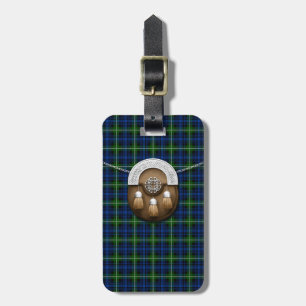 Étiquette À Bagage Tartan et escarcelle de Forbes de clan