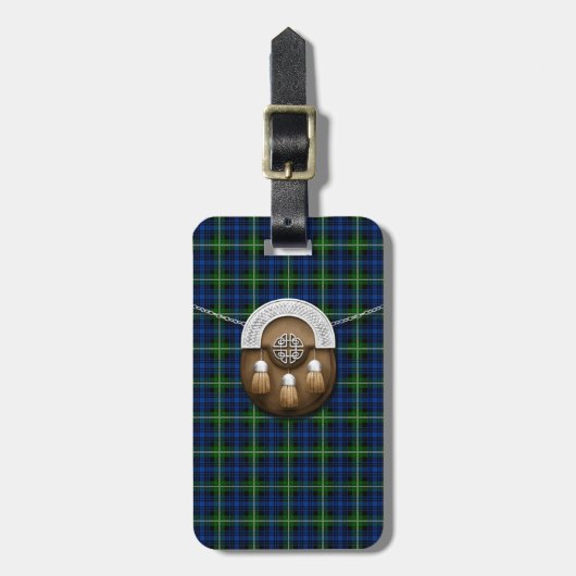 Étiquette À Bagage Tartan et escarcelle de Forbes de clan (Devant Vertical)
