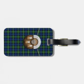Étiquette À Bagage Tartan et escarcelle de Forbes de clan (Dos horizontal)