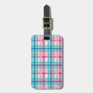 Étiquette À Bagage Tartan, motif de plaid