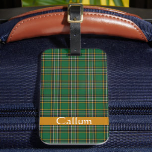 Étiquette À Bagage Tartan national irlandais personnalisé