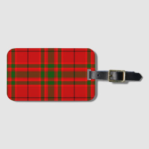 Étiquette À Bagage Tartan rouge et vert de MacKinnon de clan