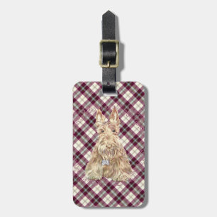Étiquette À Bagage Tartan Scottie Blé