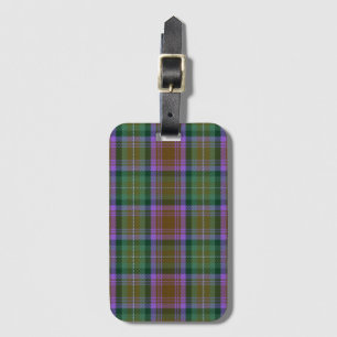 Étiquette À Bagage Tartan Terre Violet Vert Skye Vintage