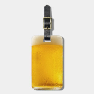 Étiquette À Bagage Tasse de bière mousseuse