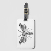 Étiquette À Bagage Tatouage d'Abeille-Guêpe (Devant Vertical)