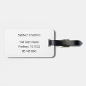 Étiquette À Bagage Tatouage Tribal Noir Et Blanc Papillon (Dos horizontal)