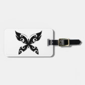 Étiquette À Bagage Tatouage Tribal Papier Tatouage Gras Noir Style En (Devant horizontal)