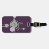 Étiquette À Bagage Tattoos | Marque Bohémienne violet verte (Devant horizontal)