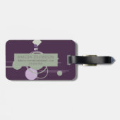 Étiquette À Bagage Tattoos | Marque Bohémienne violet verte (Dos horizontal)