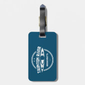 Étiquette À Bagage Taunton River Massachusetts Kayak (Dos Vertical)