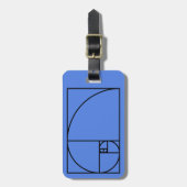 Étiquette À Bagage Taux d'or de Fibonacci - art mathématique unique (Devant Vertical)