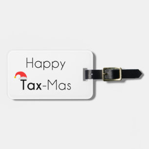Étiquette À Bagage TaxMas joyeux