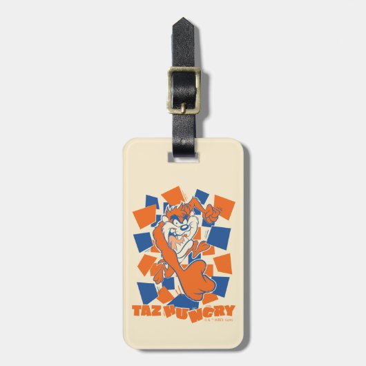 Étiquette À Bagage TAZ™ Hungry Smashing Through Checker (Devant Vertical)
