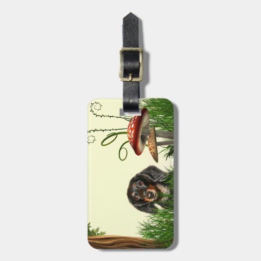 Étiquette À Bagage Teckel (Devant Vertical)