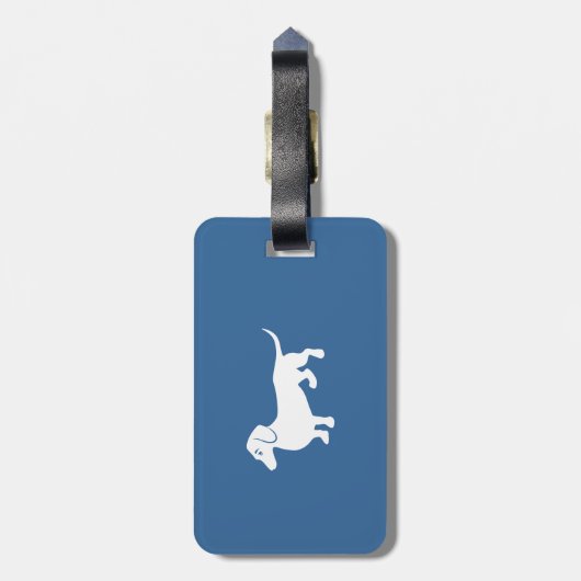 Étiquette À Bagage Teckel fait sur commande de couleur (Dos Vertical)