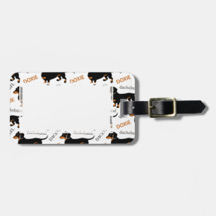 Étiquette À Bagage Teckel ou motif mignon de Doxie