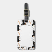 Étiquette À Bagage Teckel ou motif mignon de Doxie (Devant Vertical)