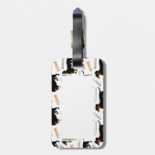 Étiquette À Bagage Teckel ou motif mignon de Doxie (Dos Vertical)