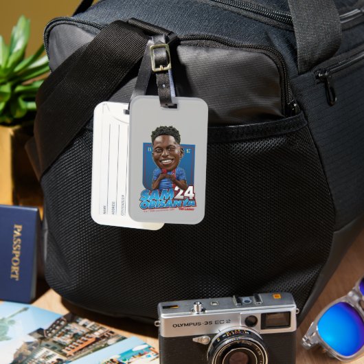 Étiquette À Bagage Ted Lasso | Sam Obisanya Bobblehead (Recto & Verso)