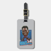 Étiquette À Bagage Ted Lasso | Sam Obisanya Bobblehead (Devant Vertical)